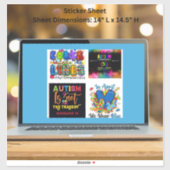 Autisme Bewustzijn Extra grote Vinyl Sticker Laken (Vel)