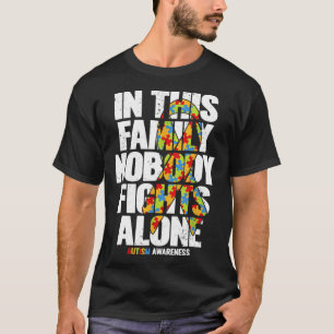 Autisme bewustzijn Familie ondersteuning Moeder Au T-shirt