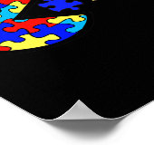 Autisme Bewustzijn Fun Autisme Puzzel Stuk Video G Poster (Hoek)
