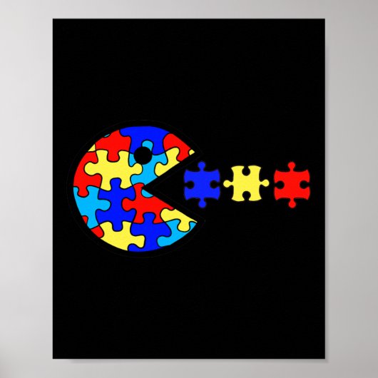 Autisme Bewustzijn Fun Autisme Puzzel Stuk Video G Poster (Voorkant)