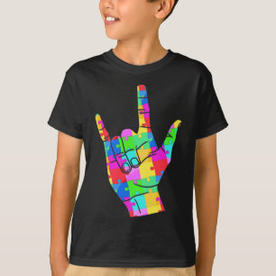 Autisme Bewustzijn Gebarentaal Geschenken Asl Lief T-shirt