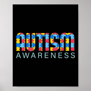 Autisme Bewustzijn Gehandicapten Maand Ondersteuni Poster