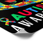 Autisme Bewustzijn Gehandicapten Maand Ondersteuni Poster (Hoek)