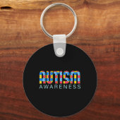 Autisme Bewustzijn Gehandicapten Maand Ondersteuni Sleutelhanger (Achterkant)
