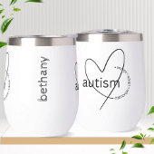 Autisme Bewustzijn Geïsoleerde Roestvrij Wijn Tumb