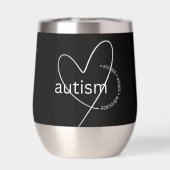 Autisme Bewustzijn Geïsoleerde RVS Wijnbeker (Achterkant)