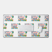Autisme Bewustzijn Gelieve geduldige puzzels Bureaumat (Keyboard & Muis)