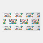 Autisme Bewustzijn Gelieve geduldige puzzels Bureaumat (Voorkant)