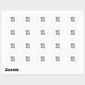 Autisme bewustzijn Giraffe Het is OK om Anders te  Ronde Sticker (Vel)