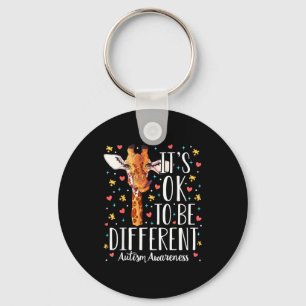 Autisme bewustzijn Giraffe Het is ok om anders te  Sleutelhanger