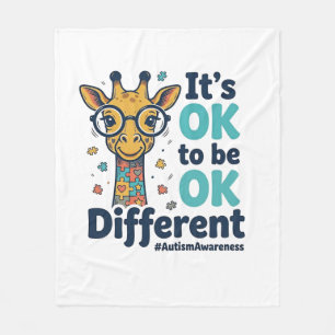 Autisme Bewustzijn Giraffe Het Is OK Om Verschille Fleece Deken