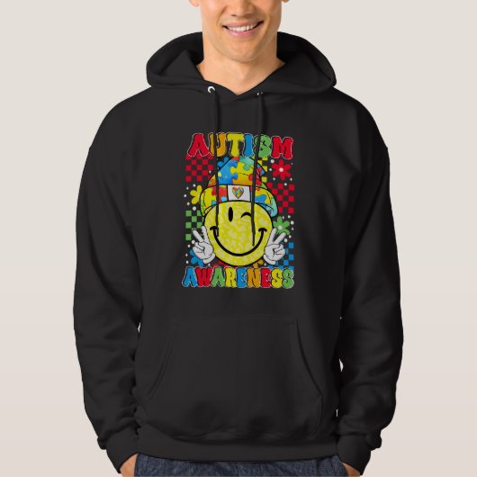 autisme bewustzijn glimlach hoodie (Voorkant)