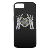Autisme Bewustzijn Gothic schedel Hand Autisme Puz Case-Mate iPhone Case (Achterkant)