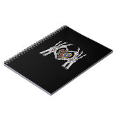 Autisme Bewustzijn Gothic schedel Hand Autisme Puz Notitieboek (Linkerzijde)