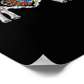 Autisme Bewustzijn Gothic schedel Hand Autisme Puz Poster (Hoek)