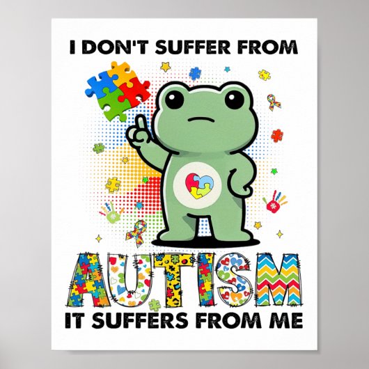 Autisme Bewustzijn Grappig Kikker Meme Autisme Ond Poster (Voorkant)