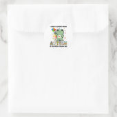 Autisme Bewustzijn Grappig Kikker Meme Autisme Ond Ronde Sticker (Tas)