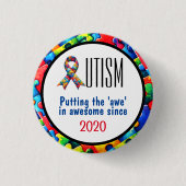 Autisme Bewustzijn grappig Ronde Button 3,2 Cm (Voorkant)
