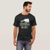 Autisme Bewustzijn Grootvader Beer Puzzel Steun Au T-shirt (Voorkant volledig)