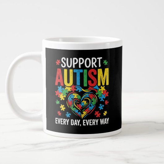 Autisme bewustzijn grote koffiekop (Links)