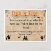 Autisme Bewustzijn Halloween Kaarten (Voorkant)