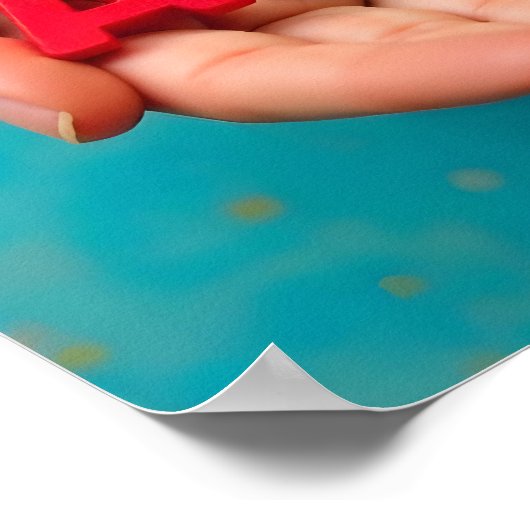 Autisme Bewustzijn Handen Met Kleurrijke Brieven Poster (Hoek)