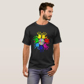 Autisme Bewustzijn Handpuzzel Steun T-shirt (Voorkant volledig)