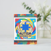 Autisme Bewustzijn Hart April maand Briefkaart (Staand voorkant)