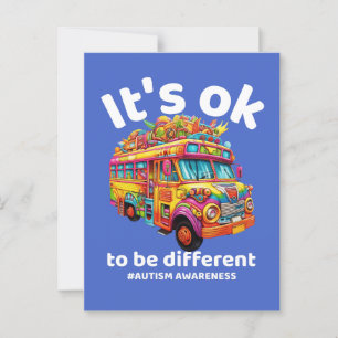 Autisme Bewustzijn Het is ok om anders te zijn Briefkaart