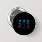 Autisme bewustzijn Het is ok om autisme anders te  Ronde Button 5,7 Cm (Voorkant /achterkant)