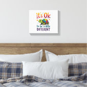Autisme bewustzijn Het is ok om een beetje anders Canvas Afdruk (Insitu (Slaapkamer))