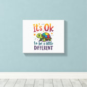 Autisme bewustzijn Het is ok om een beetje anders Canvas Afdruk (Insitu (Houten vloer))