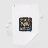 Autisme bewustzijn Het is ok om een beetje anders Golfhanddoek (Insitu)