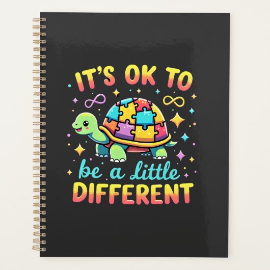 Autisme bewustzijn Het is ok om een beetje anders Planner (Voorkant)