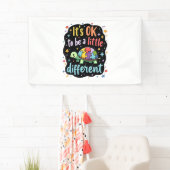 Autisme bewustzijn Het is ok om een beetje anders Spandoek (Insitu)