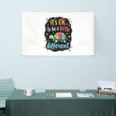 Autisme bewustzijn Het is ok om een beetje anders Spandoek (Beurs)