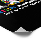 Autisme bewustzijn - het is OK om verschillende vr Poster (Hoek)