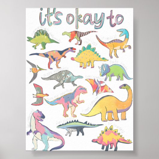 Autisme bewustzijn Het is oké om anders te zijn Gr Poster (Voorkant)