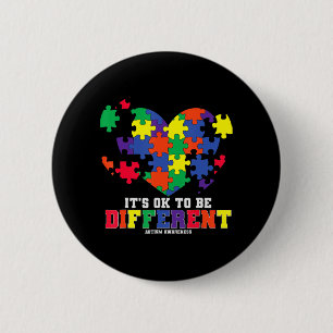 Autisme-bewustzijn Het is oké om een andere autism Ronde Button 5,7 Cm