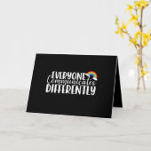 Autisme bewustzijn Iedereen communiceert anders Kaart (Gele Bloem)