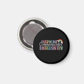 Autisme bewustzijn Iedereen communiceert anders Magneet (Voorkant / Achterkant)