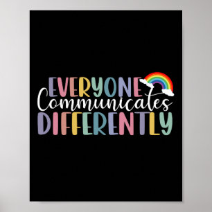 Autisme Bewustzijn Iedereen Communiceert Anders Poster