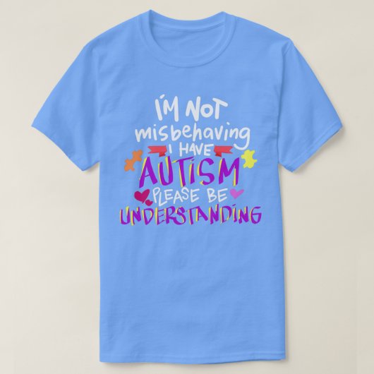 Autisme-bewustzijn Ik ben niet misleid als ik auti T-shirt (Design voorkant)