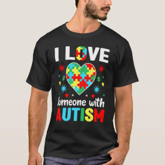 Autisme bewustzijn Ik hou van iemand met autisme A T-shirt