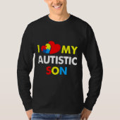 Autisme-bewustzijn Ik hou van mijn Autistische zoo T-shirt (Voorkant)