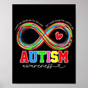 Autisme bewustzijn Ik zou de wereld voor je verand Poster