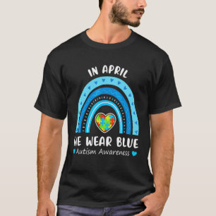 Autisme bewustzijn in april dragen we blauw Liefd T-shirt