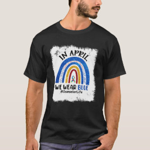Autisme bewustzijn in april dragen we blauwe couns t-shirt