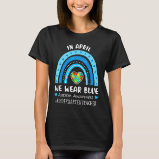 Autisme bewustzijn in april dragen we blauwe kleut t-shirt