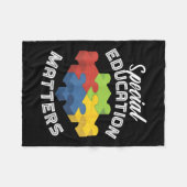 Autisme bewustzijn in het speciaal onderwijs fleece deken (Voorkant (Horizontaal))